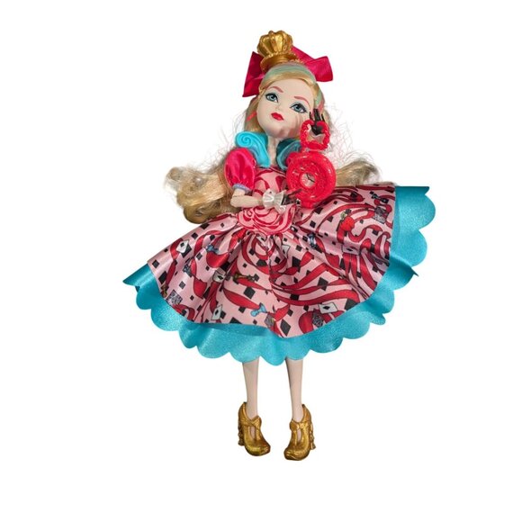 Ever After High Doll Apple White Way Too Wonderland 2014 w/Card CJF42 - Picture 3 of 4
